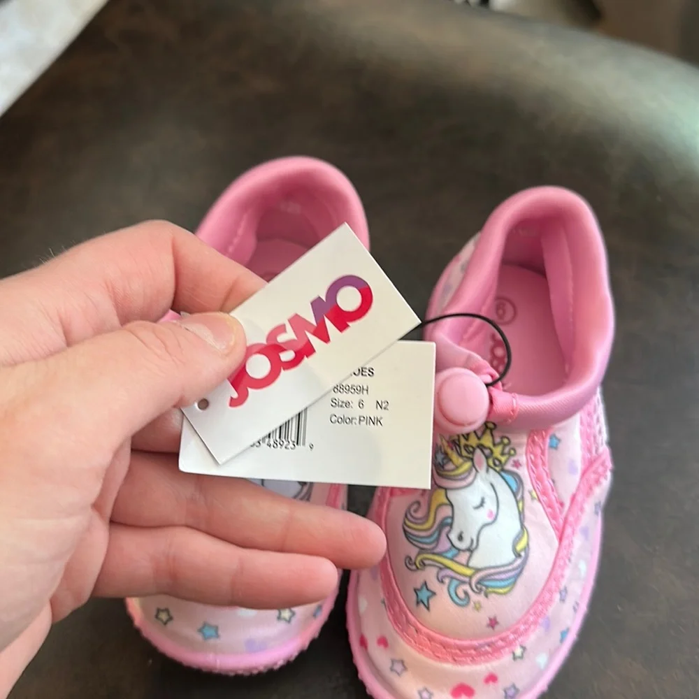 JOSMO PINK UNICORN WATER SHOES: NEW WITH TAGS: SIZE 6